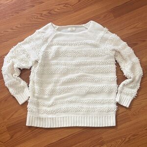 Lou and Grey Women's Cream Textured Sweater